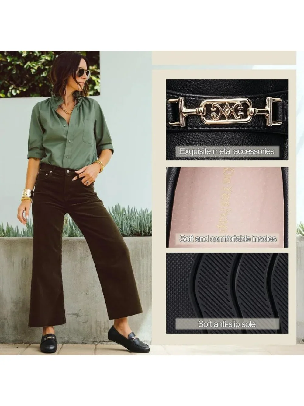 Comfortable Women's Slip-On Loafers | Stylish Walking Flats for Work & Leisure